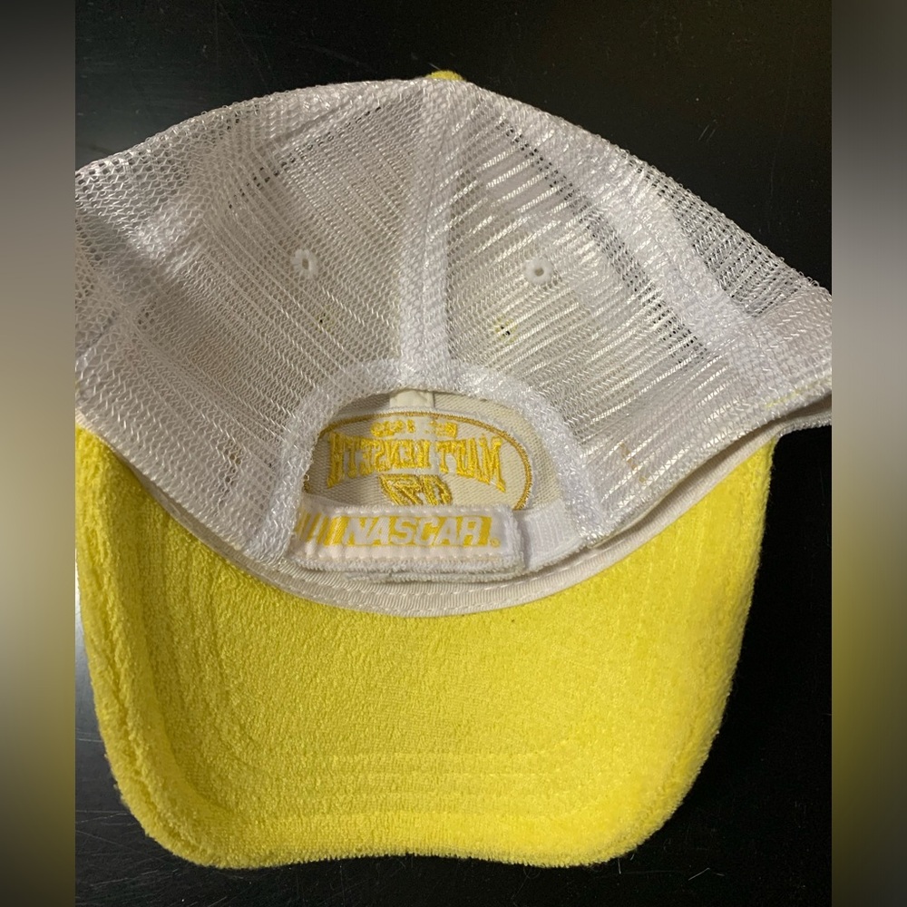 RARE NASCAR Matt Kenneth Signed Yellow Terrycloth Trucker Hat - Picture 4 of 6